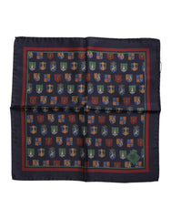 Dolce & Gabbana Vielfarbener Foulard-Schal mit Medaillenmotiv