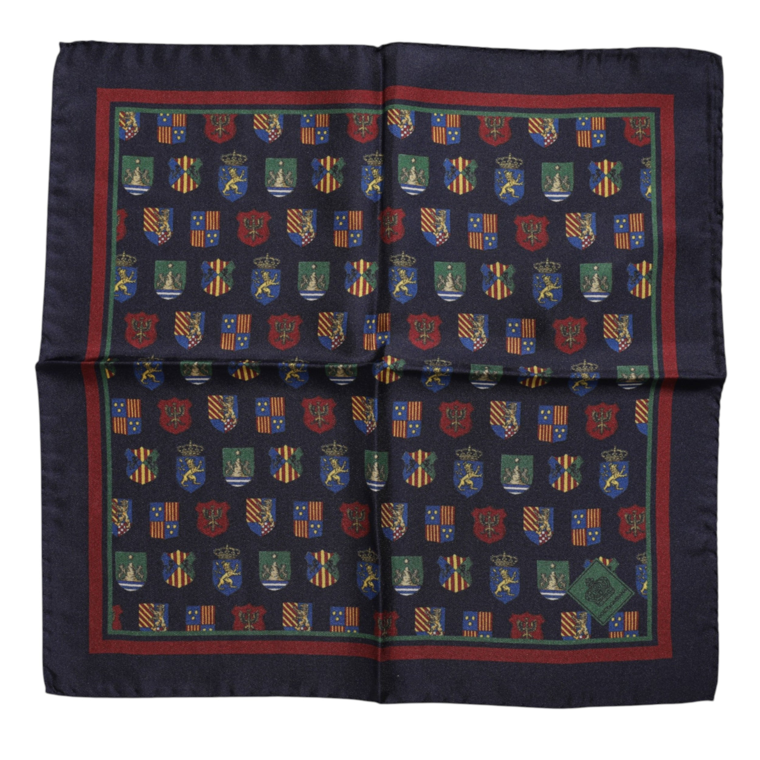 Dolce & Gabbana Vielfarbener Foulard-Schal mit Medaillenmotiv