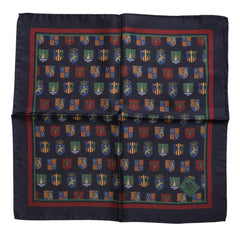Dolce & Gabbana Vielfarbener Foulard-Schal mit Medaillenmotiv