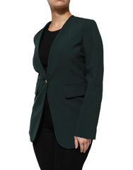Maison Margiela Green Single Breasted One Button Coat Jacket