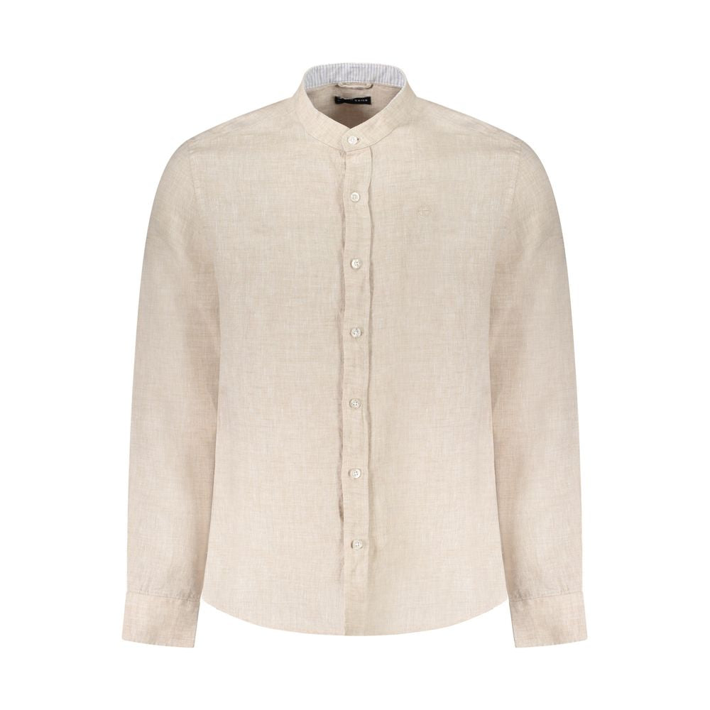 North Sails Beige Leinen Herrenhemd