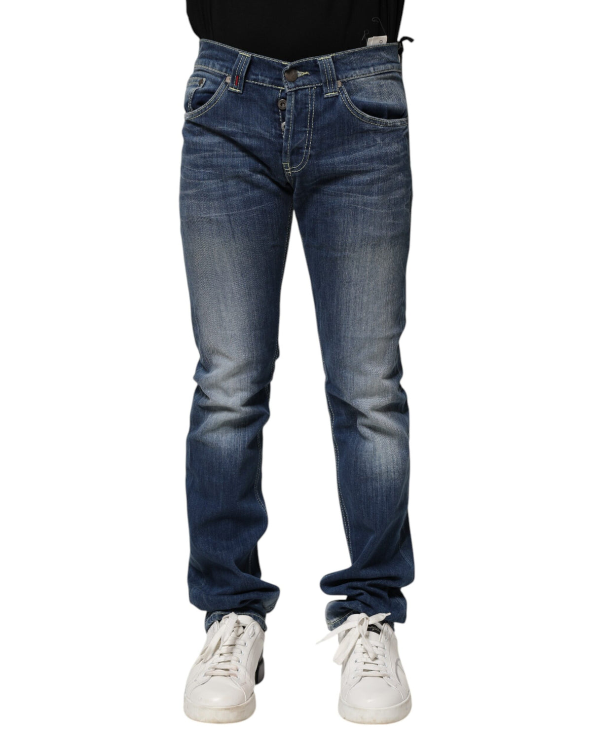 Dondup Blue Washed Skinny Fit Casual Herrenjeans