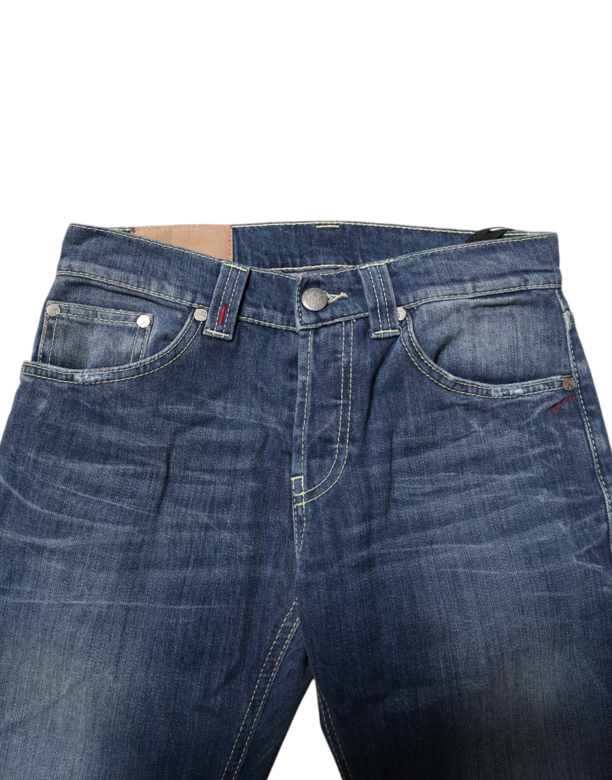 Dondup Blue Washed Skinny Fit Casual Herrenjeans
