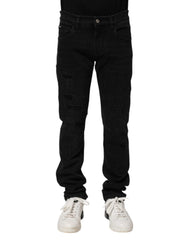 Dolce & Gabbana Schwarze Skinny Jeans aus Baumwolle für Herren
