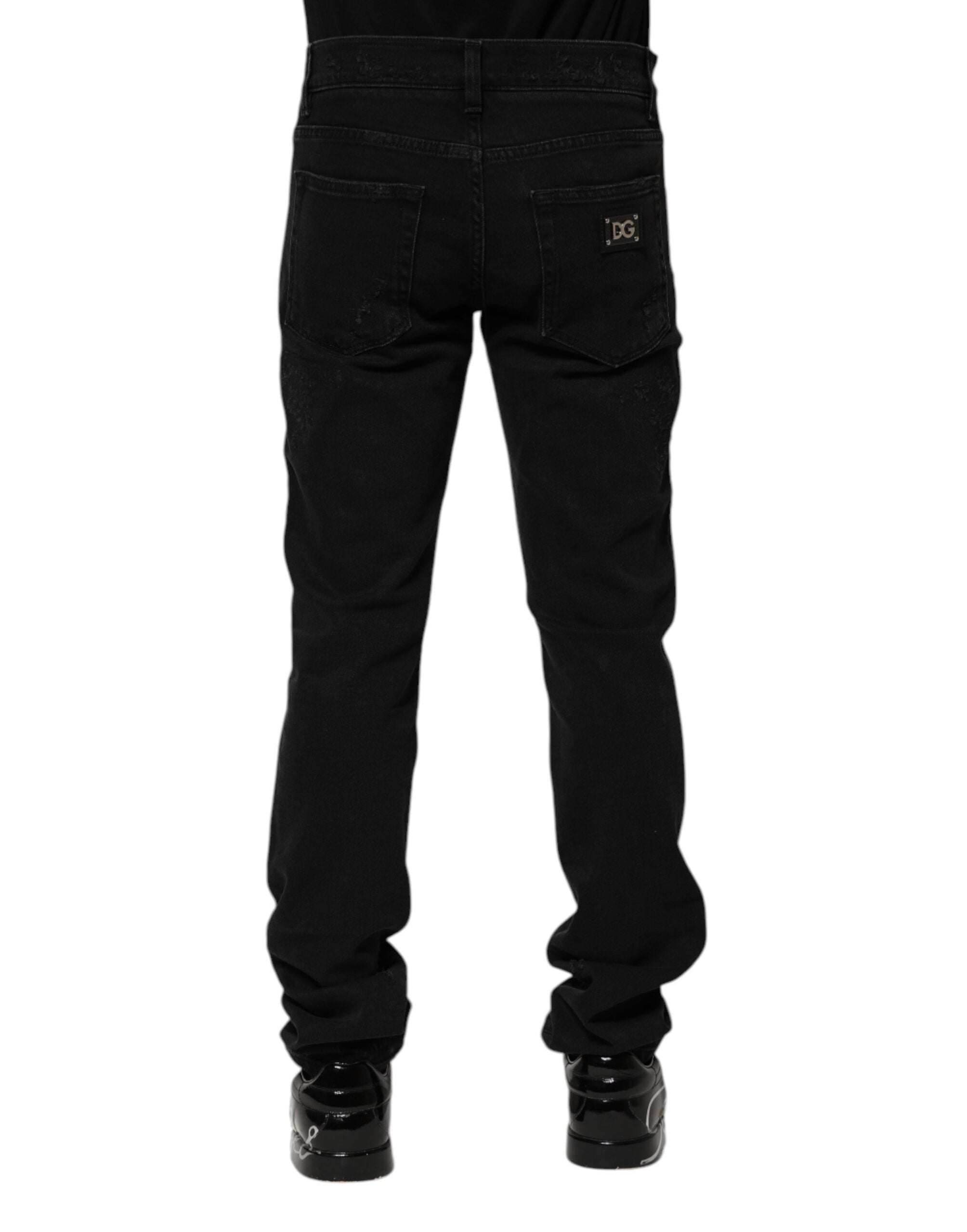 Dolce & Gabbana Schwarze Skinny Jeans aus Baumwolle für Herren