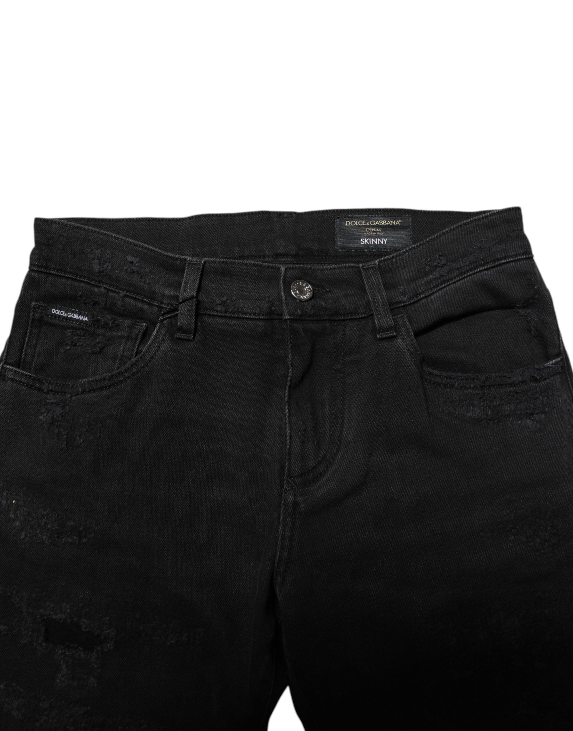 Dolce & Gabbana Schwarze Skinny Jeans aus Baumwolle für Herren