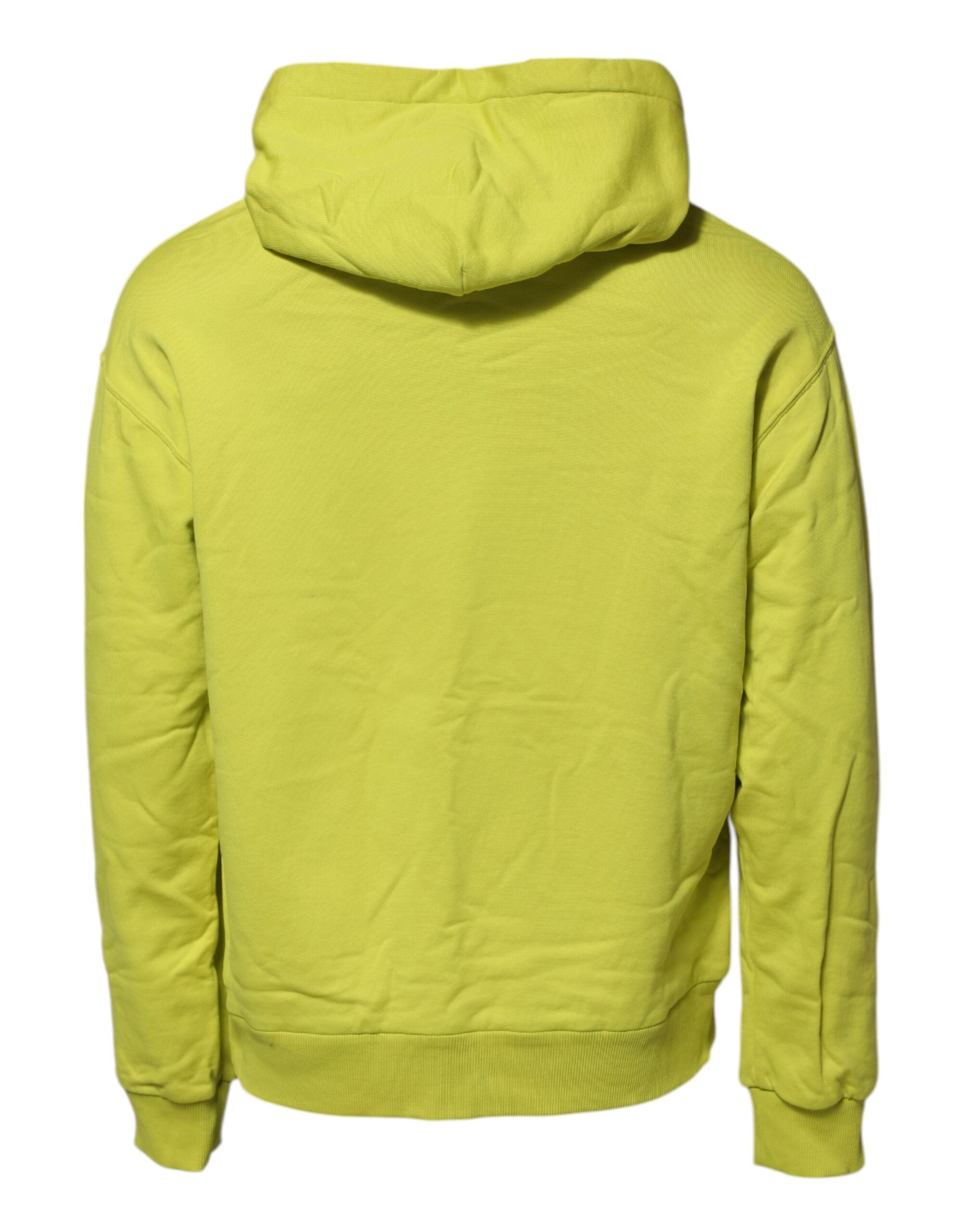 Dolce & Gabbana Grünes Baumwoll-Hoodie-Logo-Sweatshirt