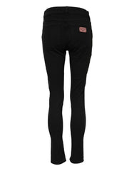 Dolce & Gabbana Schwarze Skinny Mid Waist Jeans aus Baumwolle
