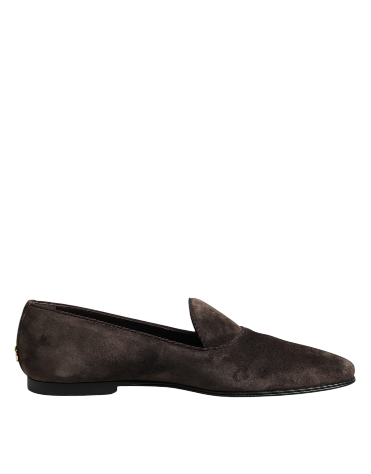 Dolce & Gabbana Braune Samtleder Slipper Loafer Schuhe