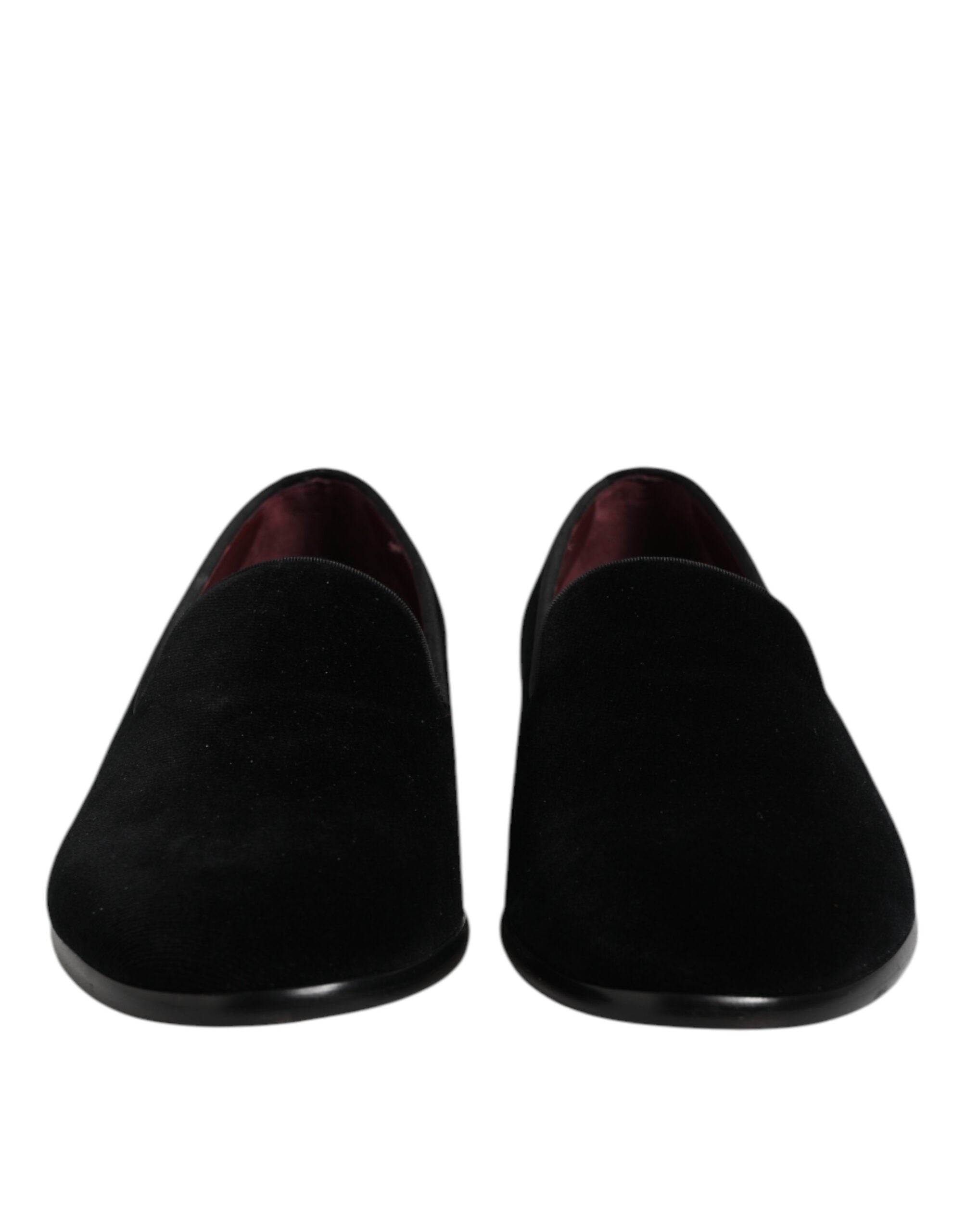 Dolce & Gabbana Schwarze Samt Slipper Formelle Schuhe