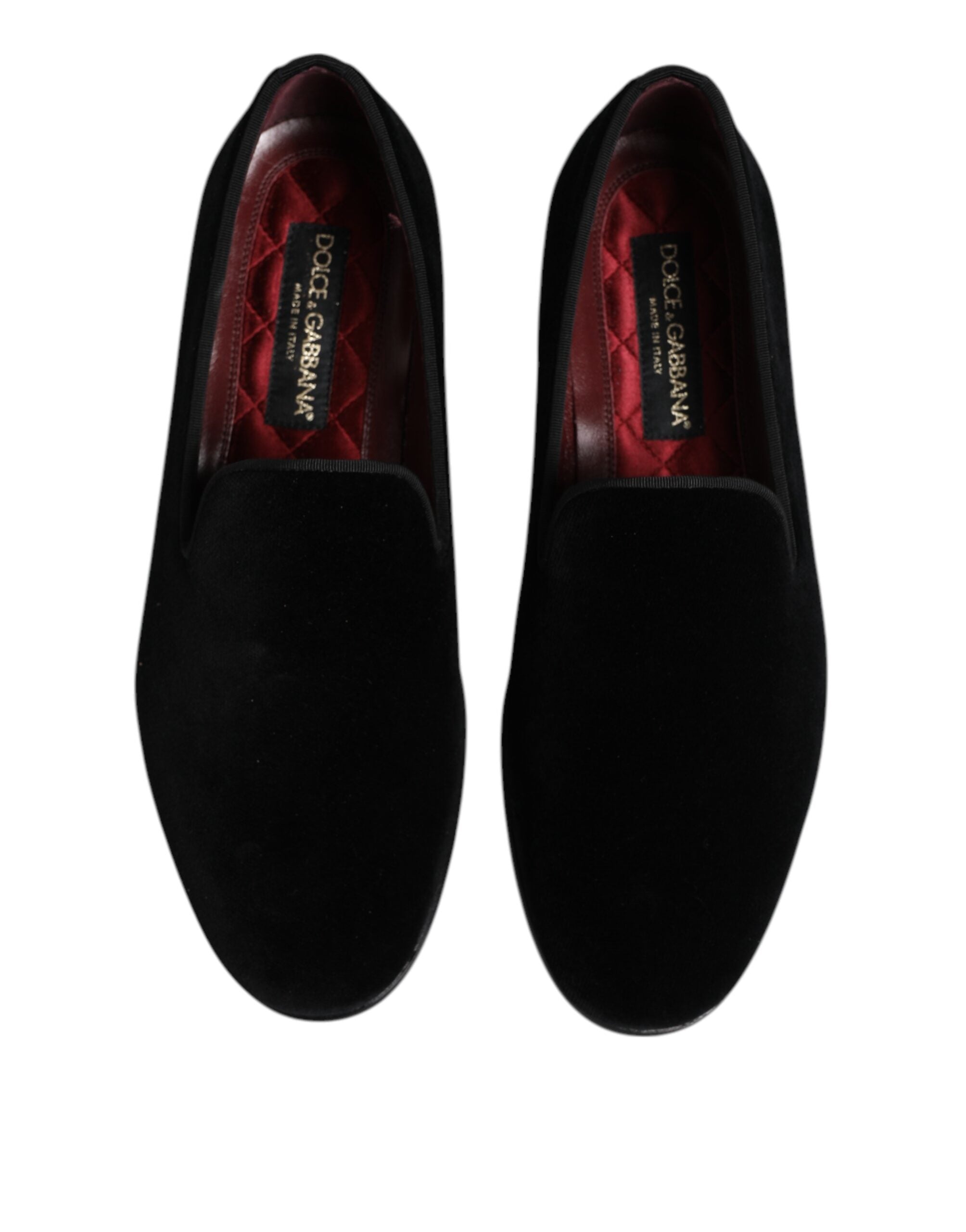 Dolce & Gabbana Schwarze Samt Slipper Formelle Schuhe