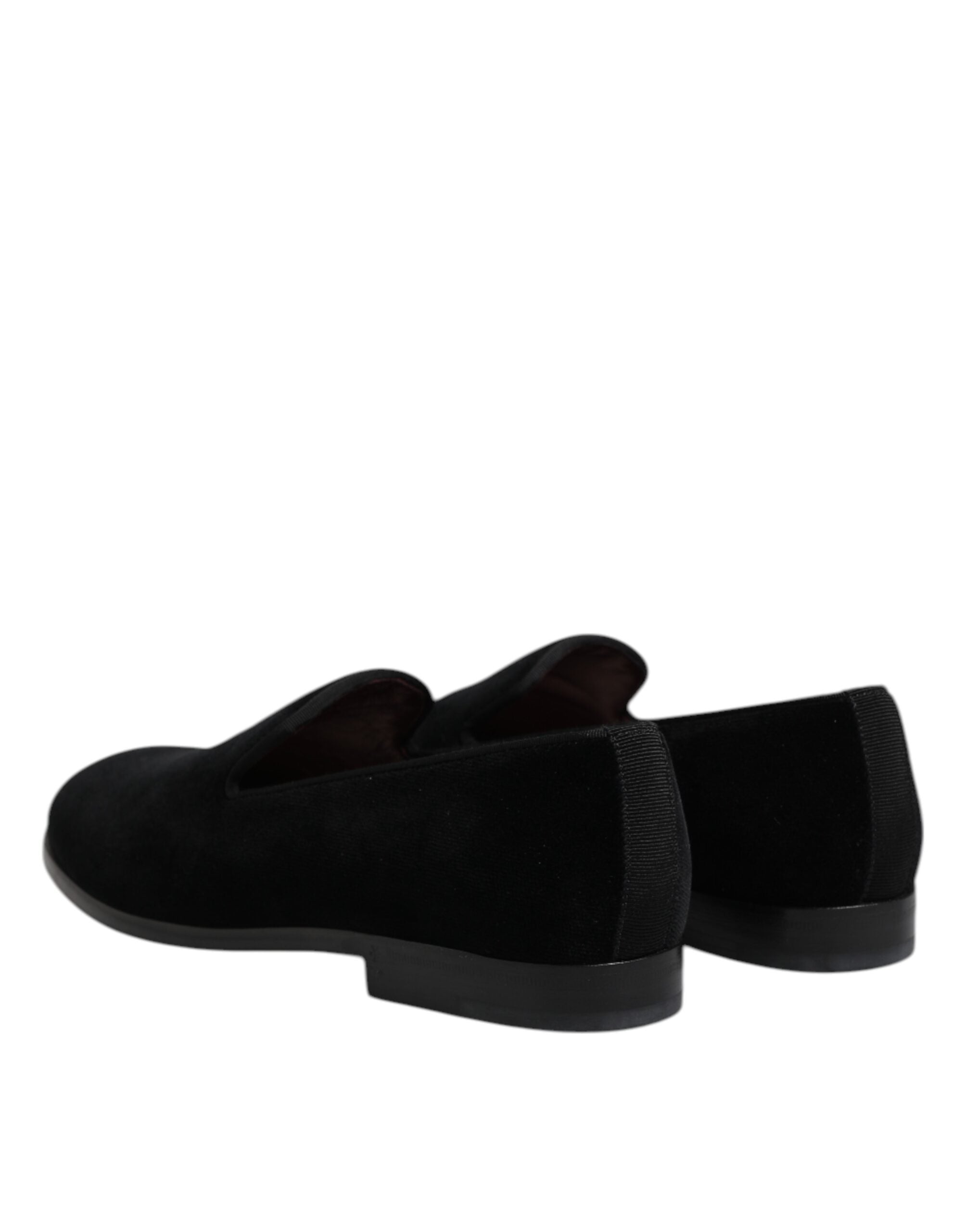 Dolce & Gabbana Schwarze Samt Slipper Formelle Schuhe
