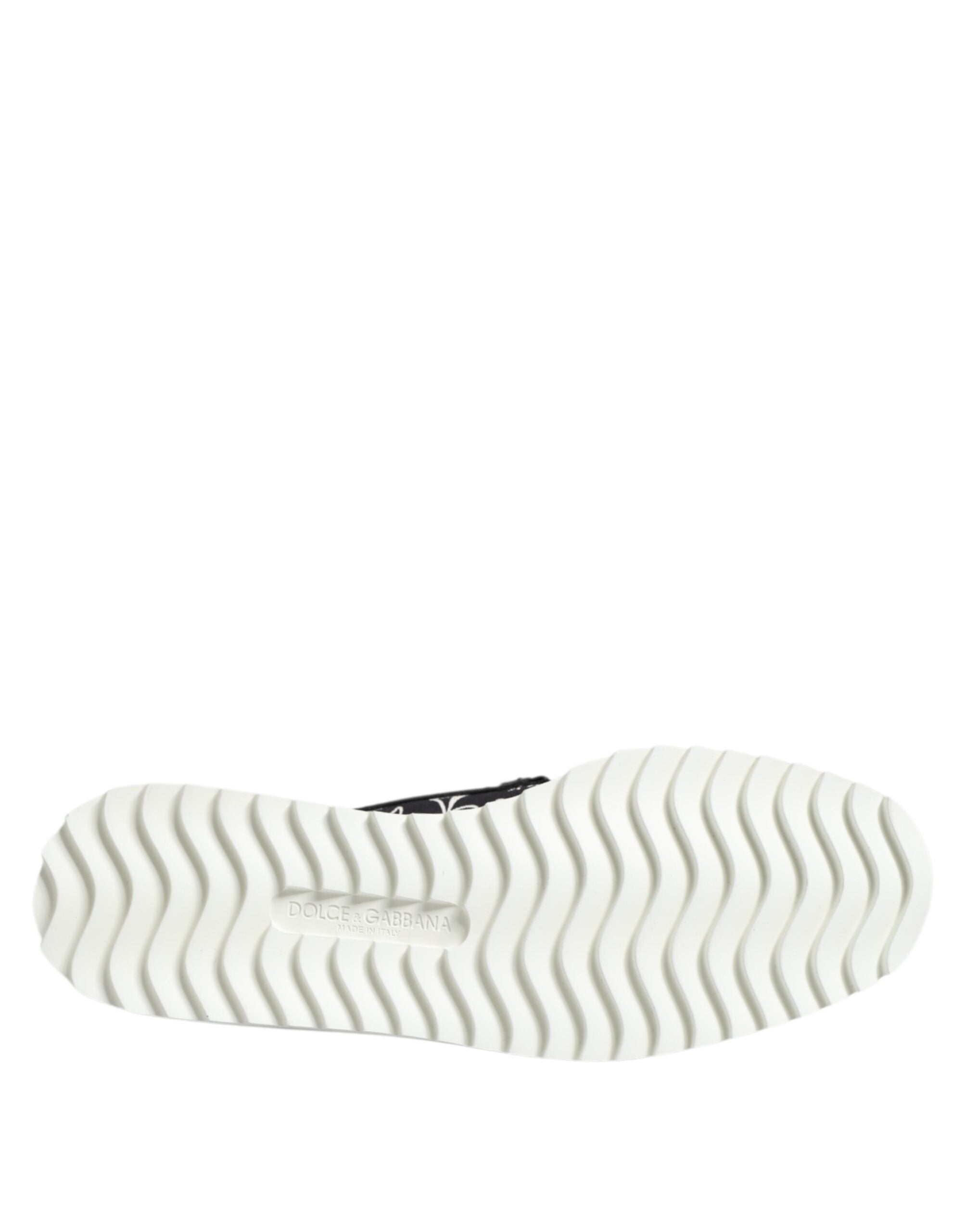 Dolce & Gabbana Schwarze bedruckte Herren-Slipper Loafer Schuhe