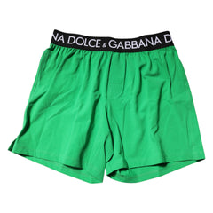 Dolce & Gabbana Groene Katoenen Regular Boxershort Ondergoed