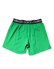 Dolce & Gabbana Groene Katoenen Regular Boxershort Ondergoed