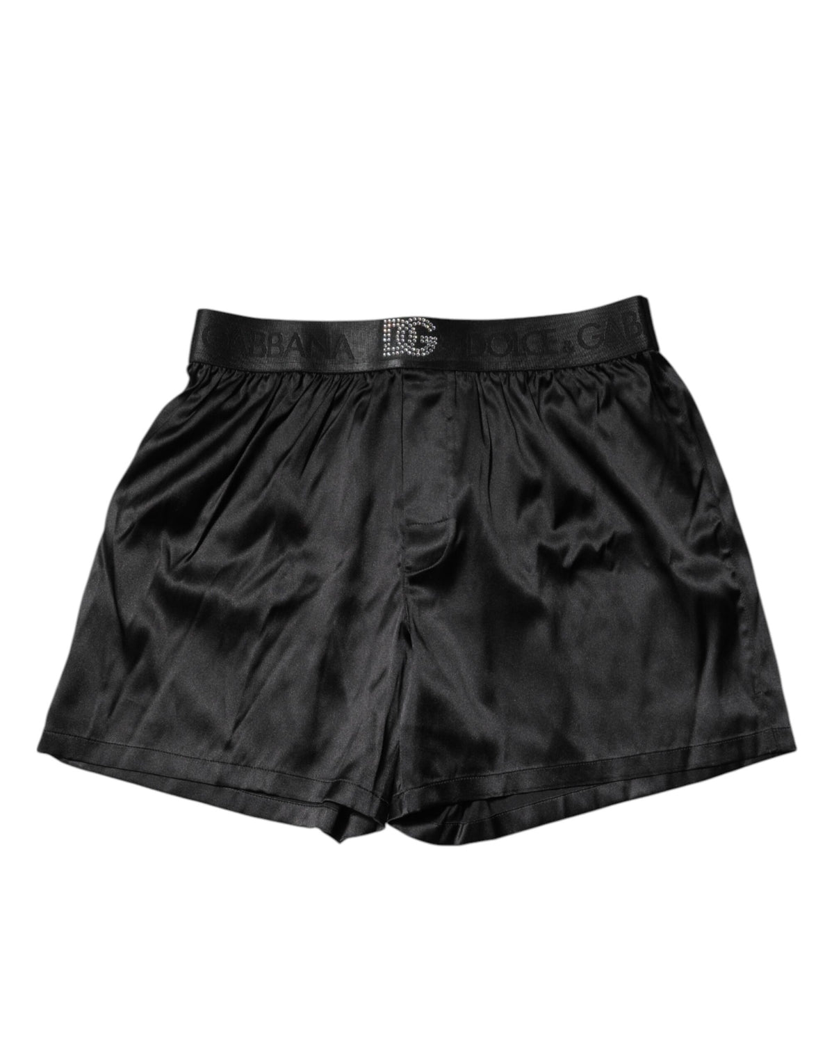 Dolce & Gabbana Schwarze Regular Boxershorts mit Logobund