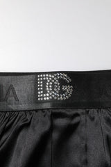 Dolce & Gabbana Schwarze Regular Boxershorts mit Logobund