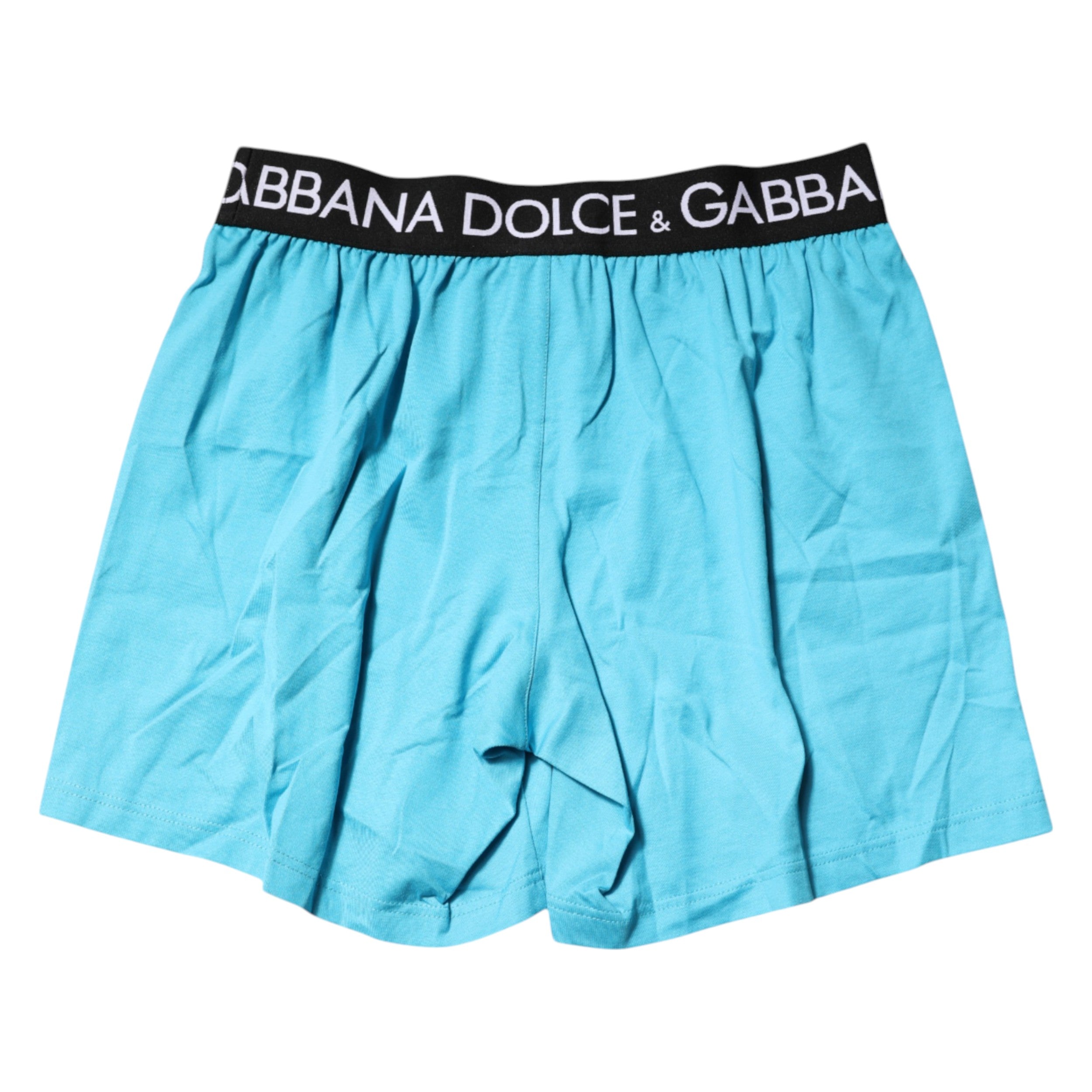 Dolce & Gabbana Boxershorts Regular mit blauem Logo-Bund