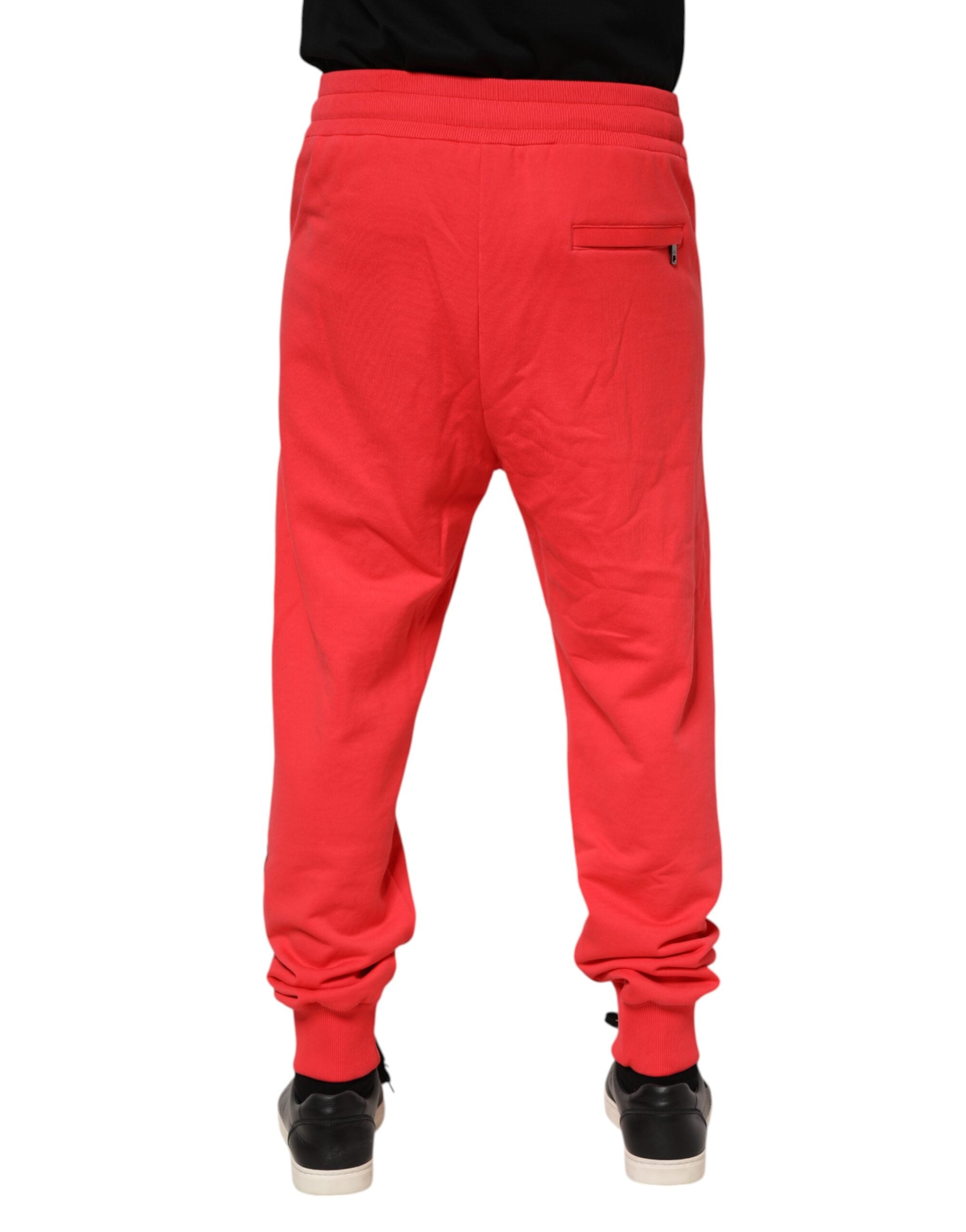 Dolce & Gabbana Rote Baumwoll-Herren-Jogginghose