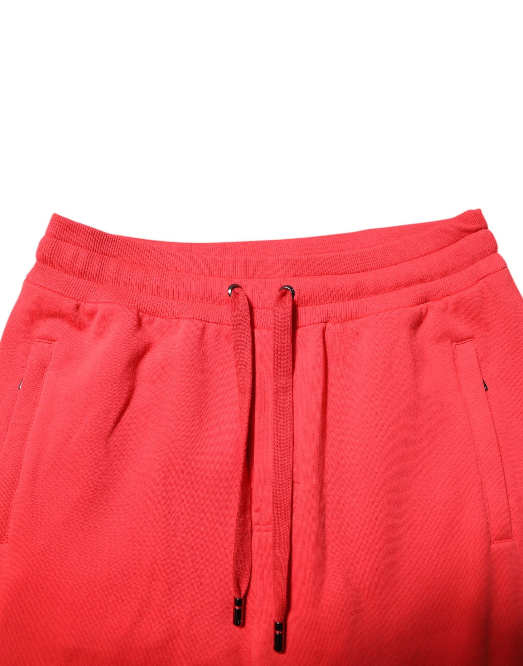 Dolce & Gabbana Rote Baumwoll-Herren-Jogginghose