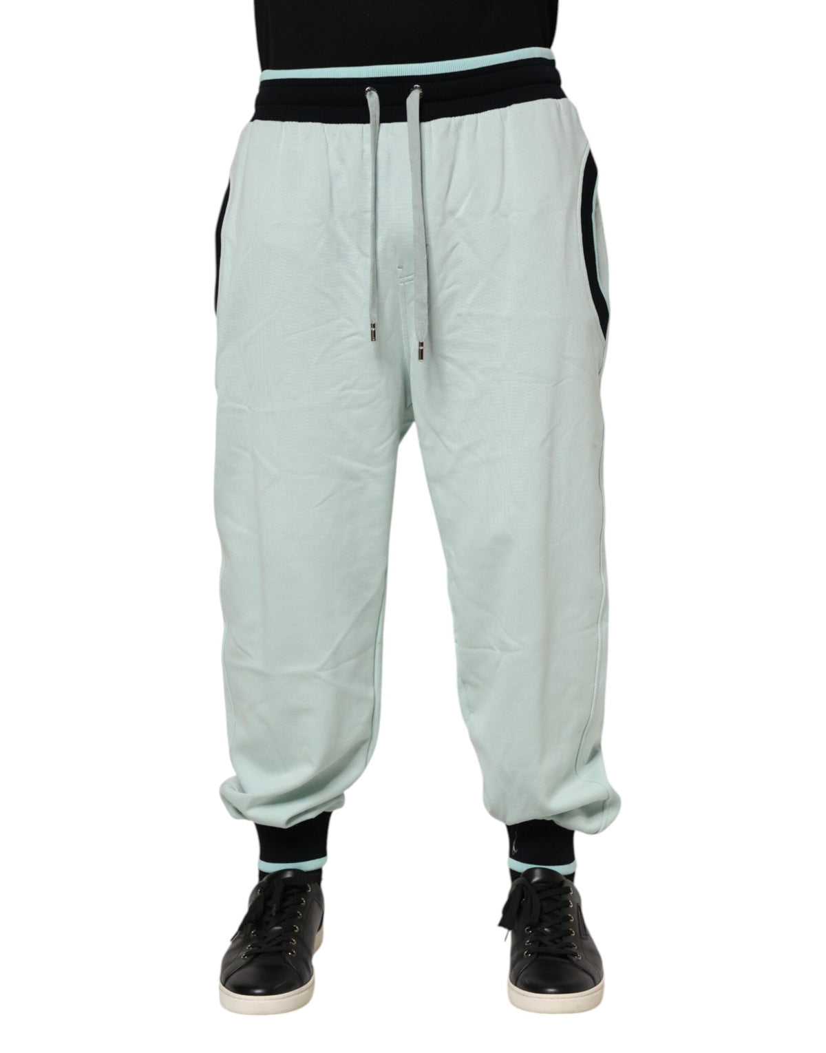 Dolce & Gabbana Hellgrüne Baumwoll-Herren-Jogginghosen