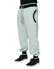 Dolce & Gabbana Hellgrüne Baumwoll-Herren-Jogginghosen