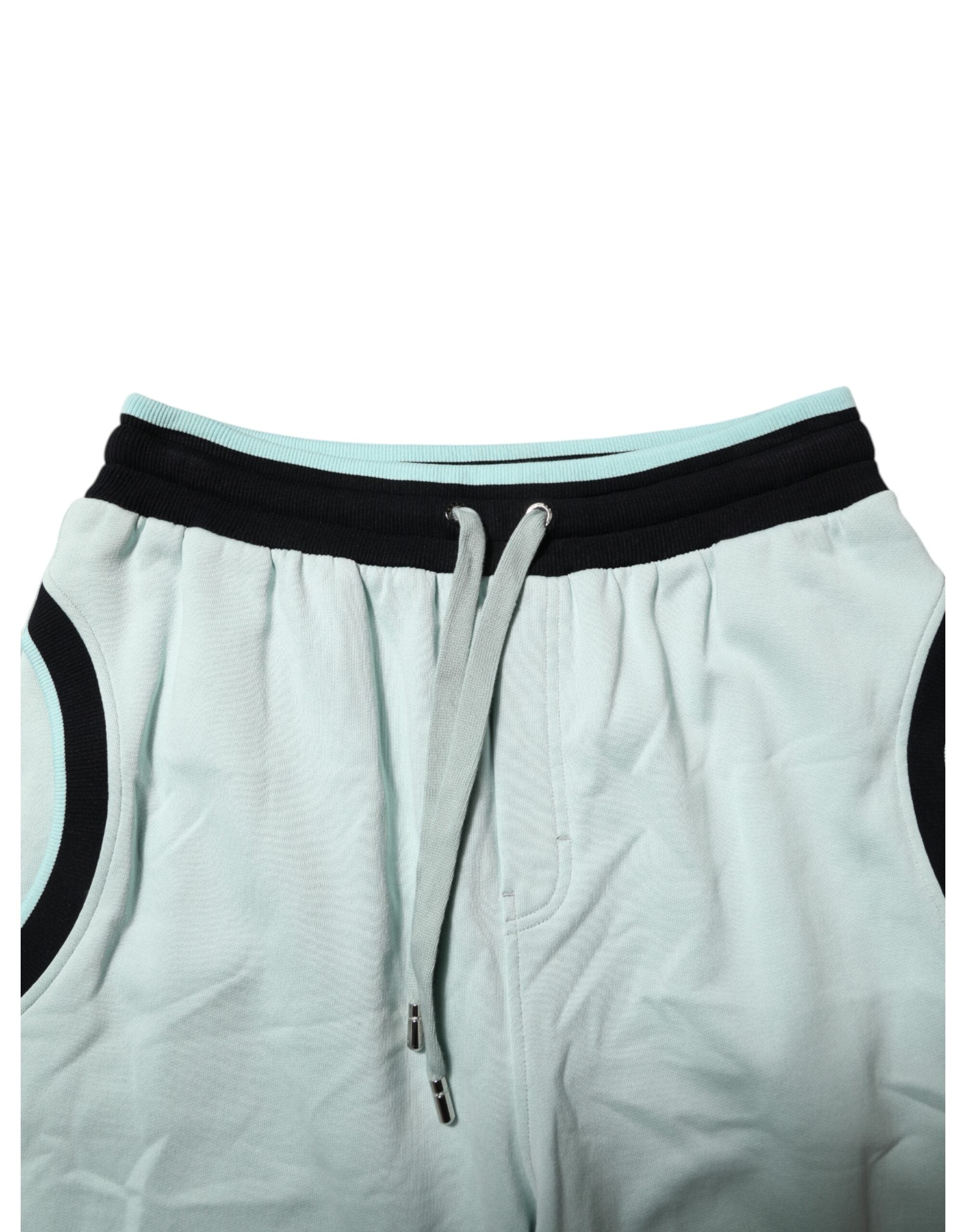 Dolce & Gabbana Hellgrüne Baumwoll-Herren-Jogginghosen