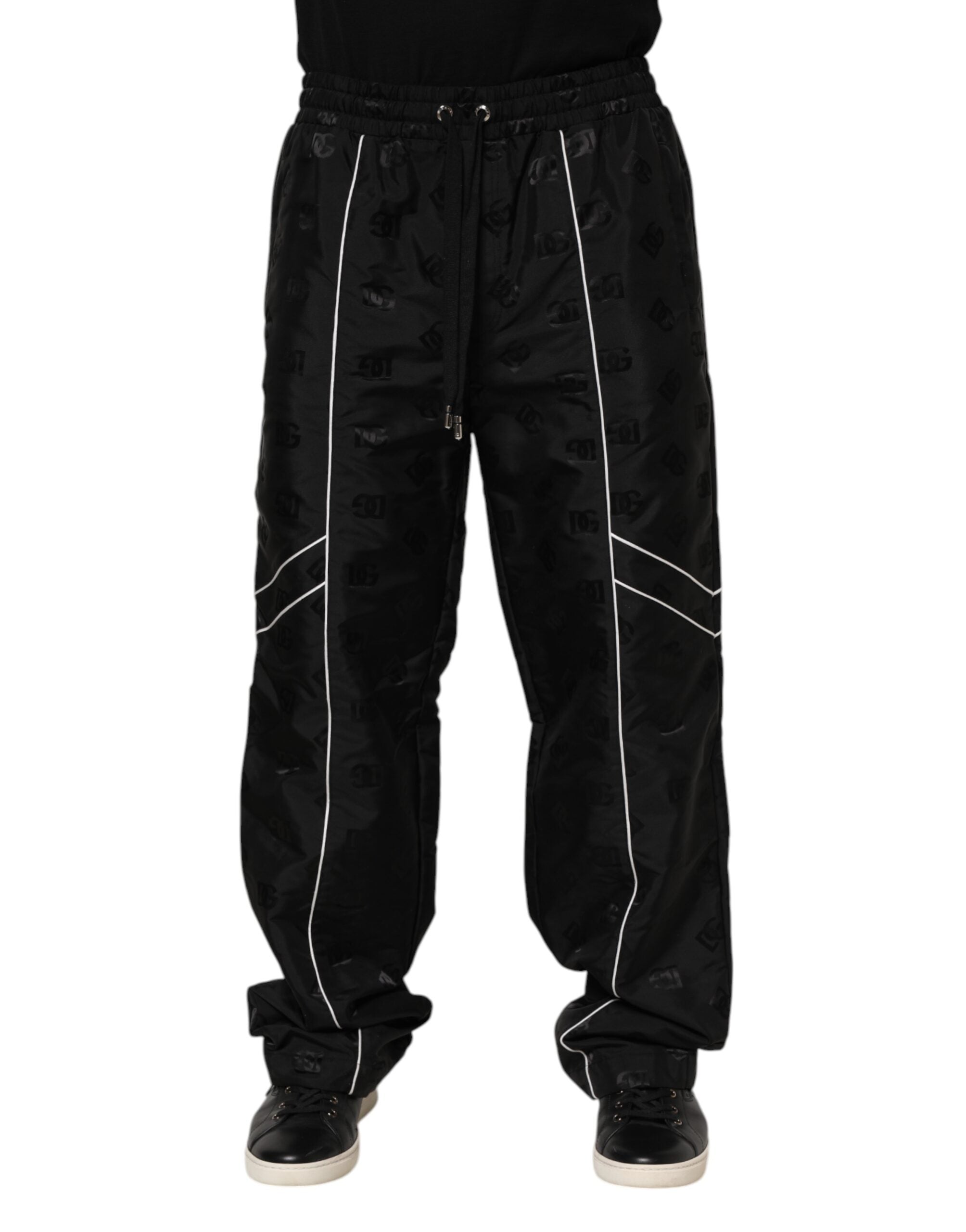 Dolce & Gabbana Zwarte Katoenen Rechte Joggingbroek