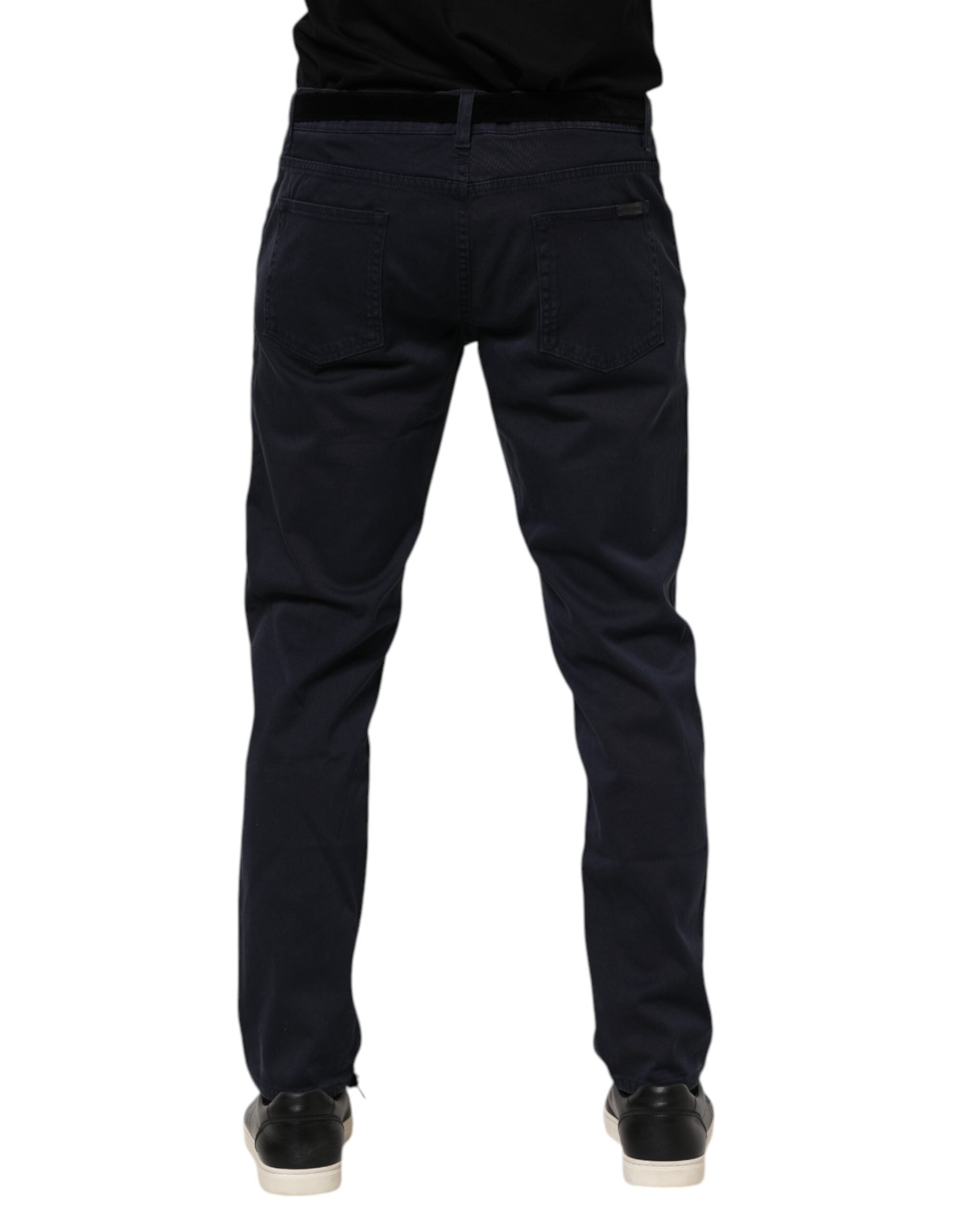Dolce & Gabbana Blaue Jeans aus konisch geschnittenem Baumwolldenim
