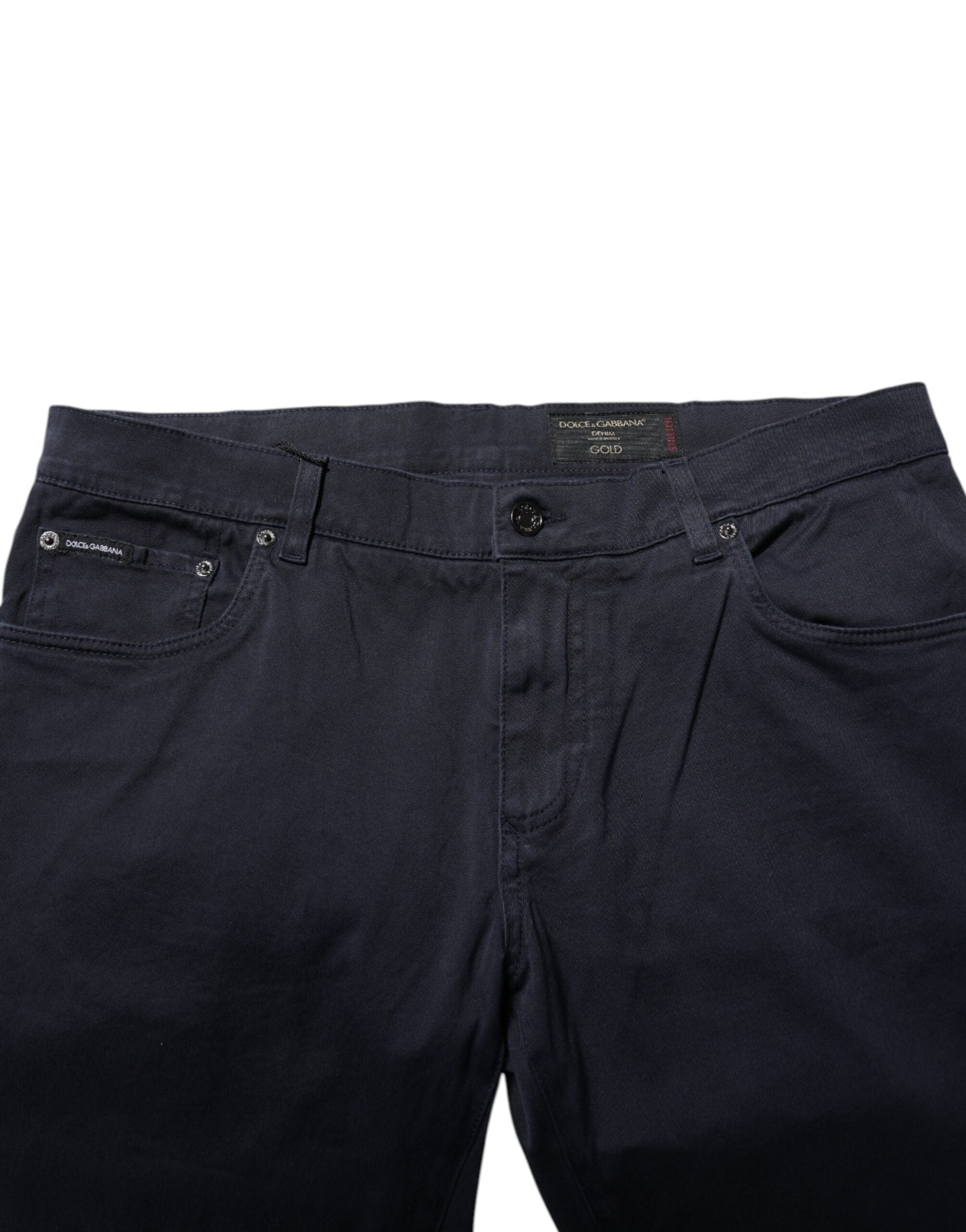 Dolce & Gabbana Blaue Jeans aus konisch geschnittenem Baumwolldenim
