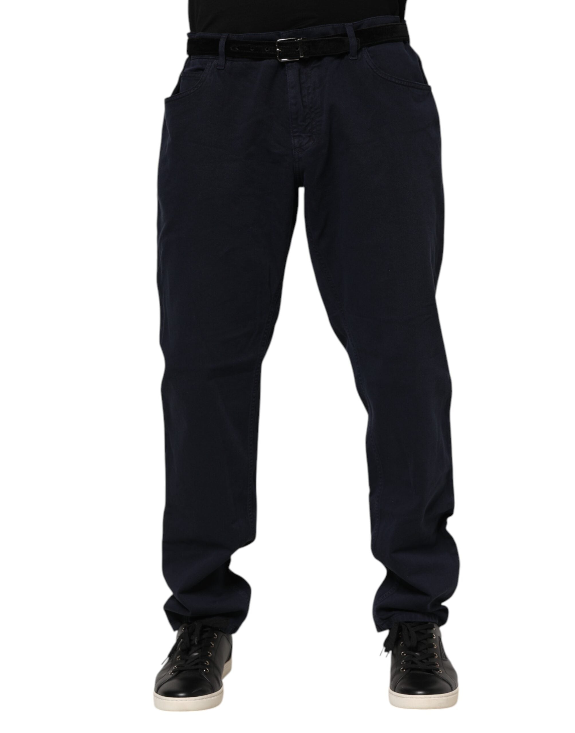 Dolce & Gabbana Schwarze Jeans aus Baumwolle mit schmal zulaufendem Bein