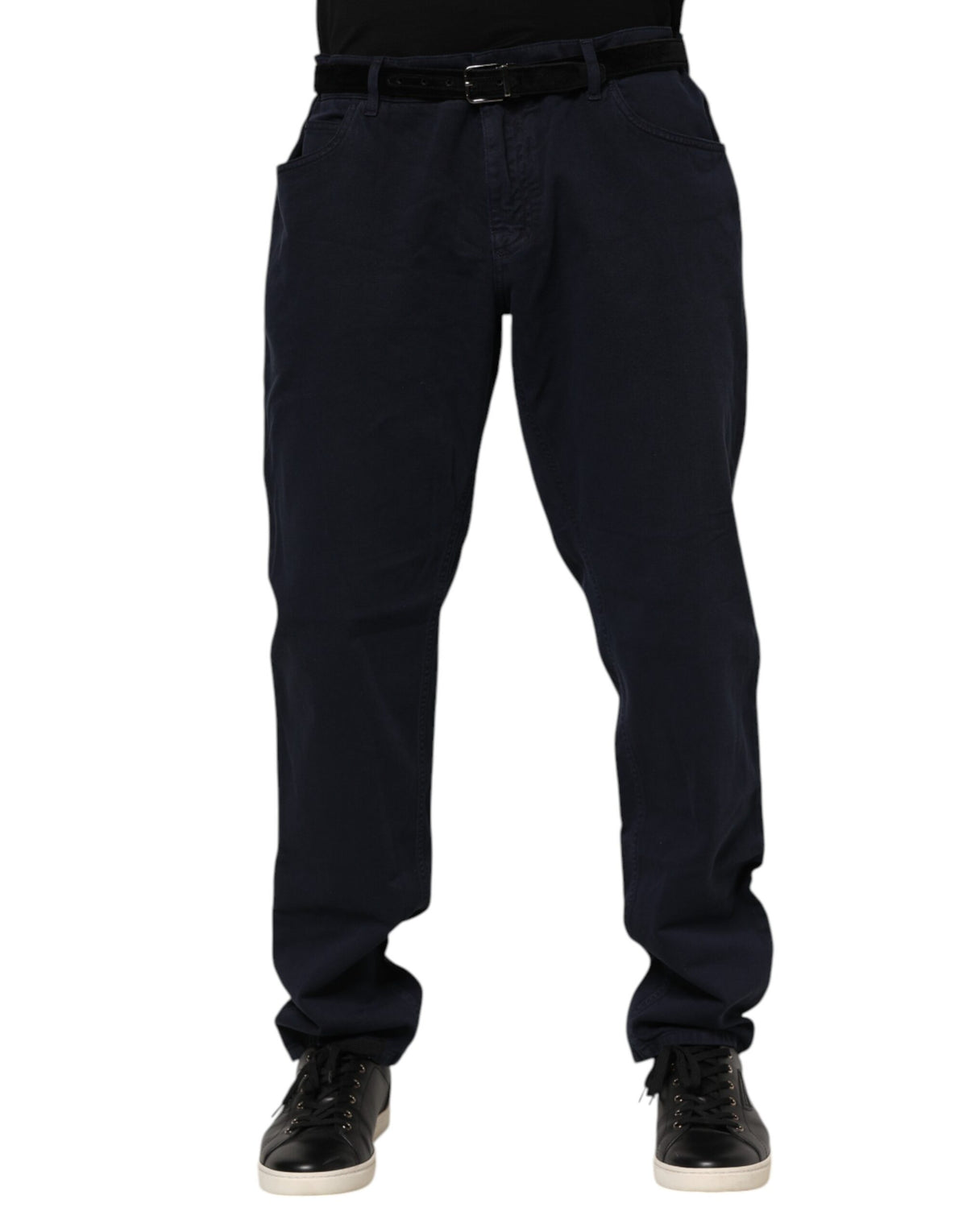 Dolce & Gabbana Schwarze Jeans aus Baumwolle mit schmal zulaufendem Bein