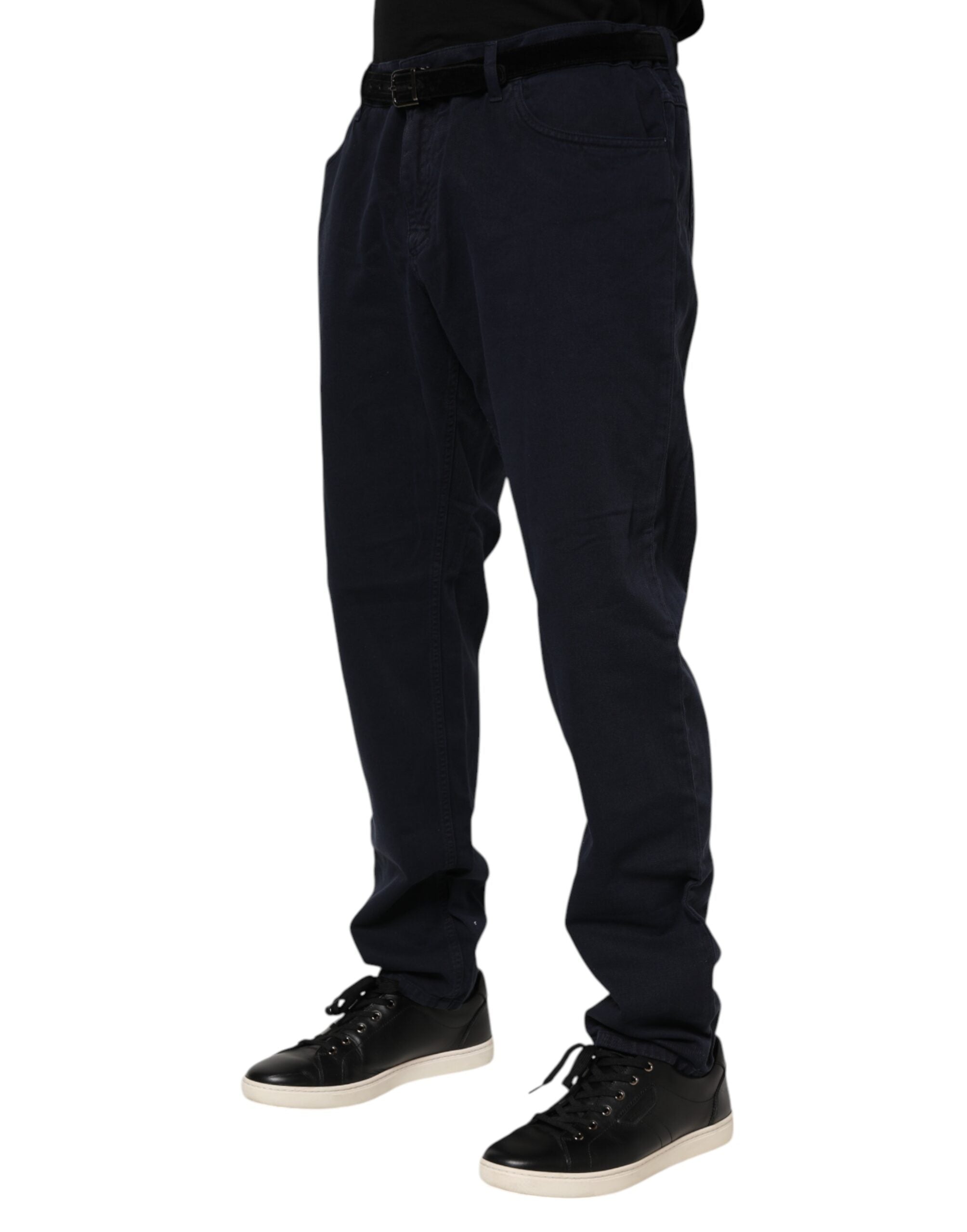 Dolce & Gabbana Schwarze Jeans aus Baumwolle mit schmal zulaufendem Bein