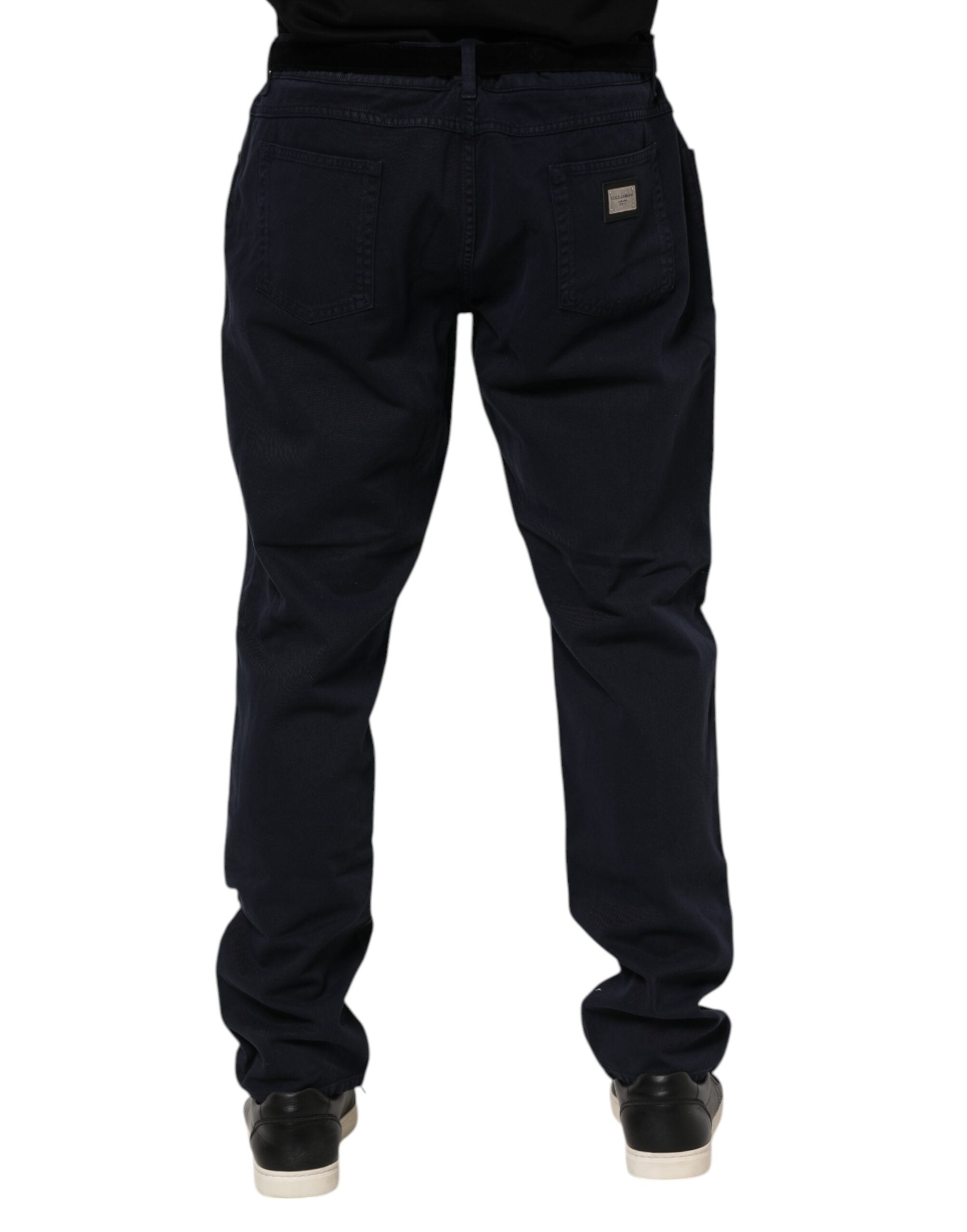 Dolce & Gabbana Schwarze Jeans aus Baumwolle mit schmal zulaufendem Bein