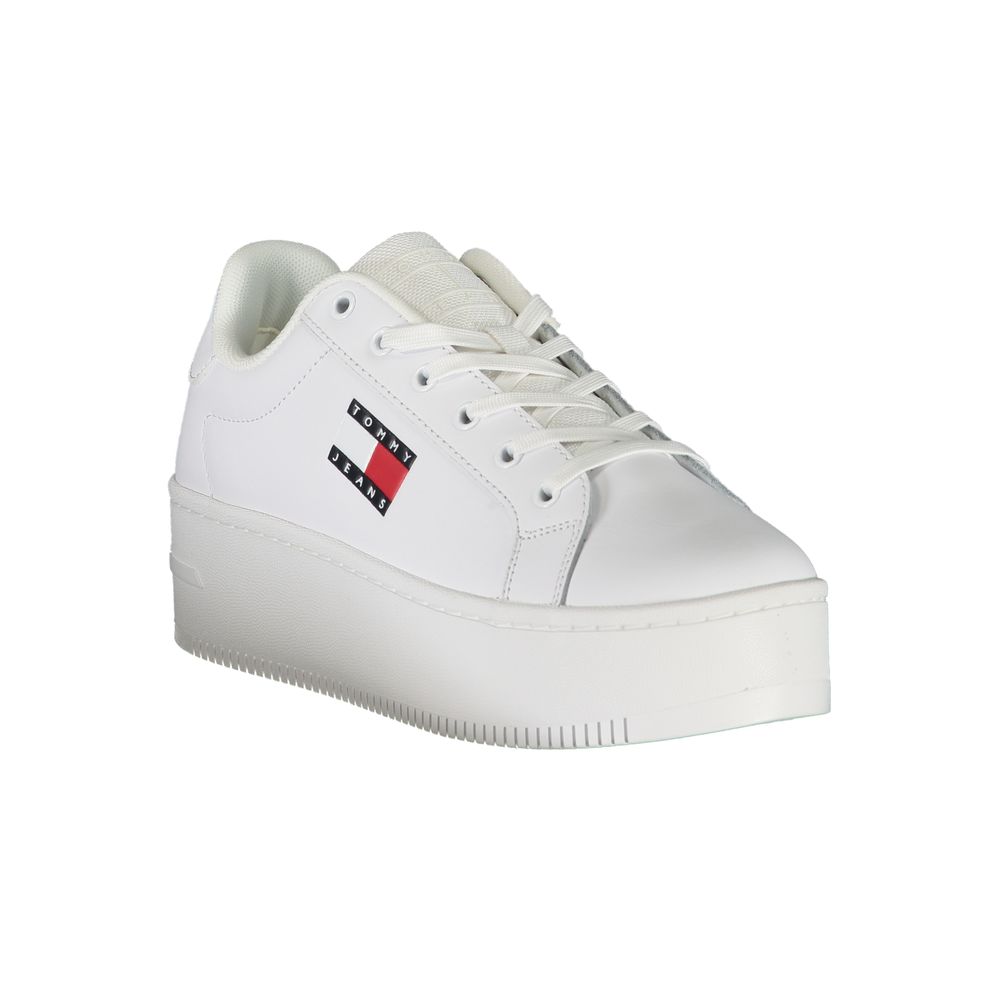 Tommy Hilfiger – Weiße Leder-Sneaker für Damen