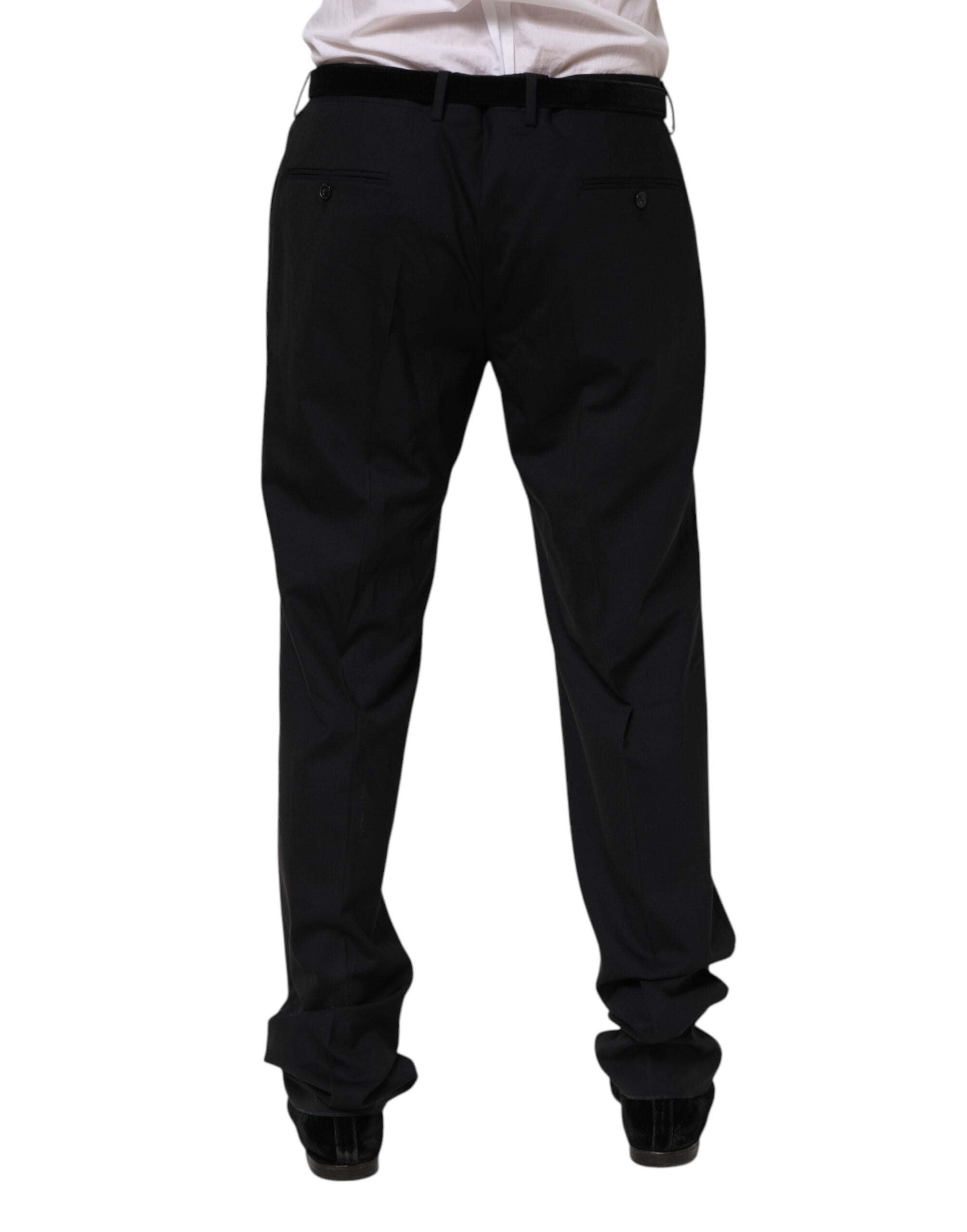 Dolce & Gabbana Schwarze elegante Anzughose aus Wolle