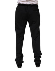 Dolce & Gabbana Schwarze elegante Anzughose aus Wolle