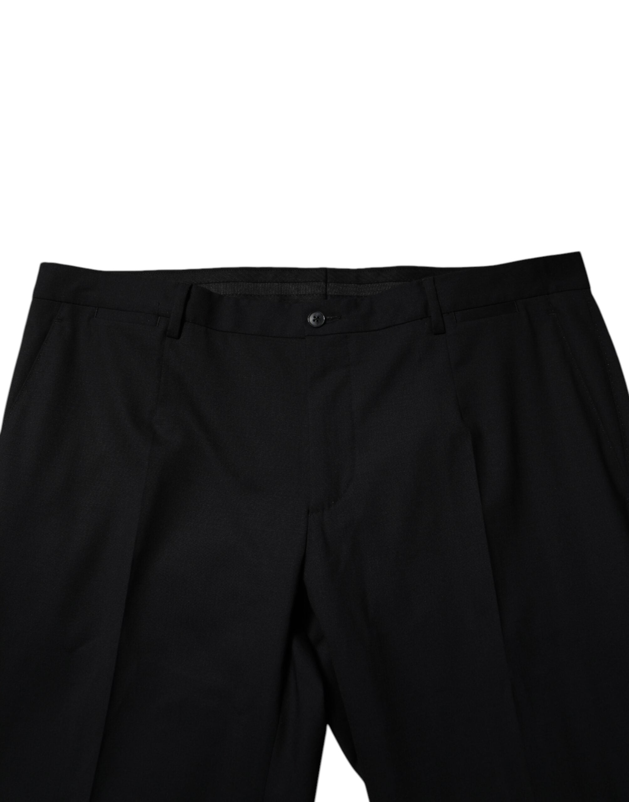 Dolce & Gabbana Schwarze elegante Anzughose aus Wolle