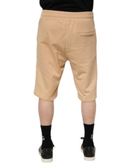 Dolce & Gabbana Gelbe Baumwoll-Herren-Bermuda-Sweatshorts