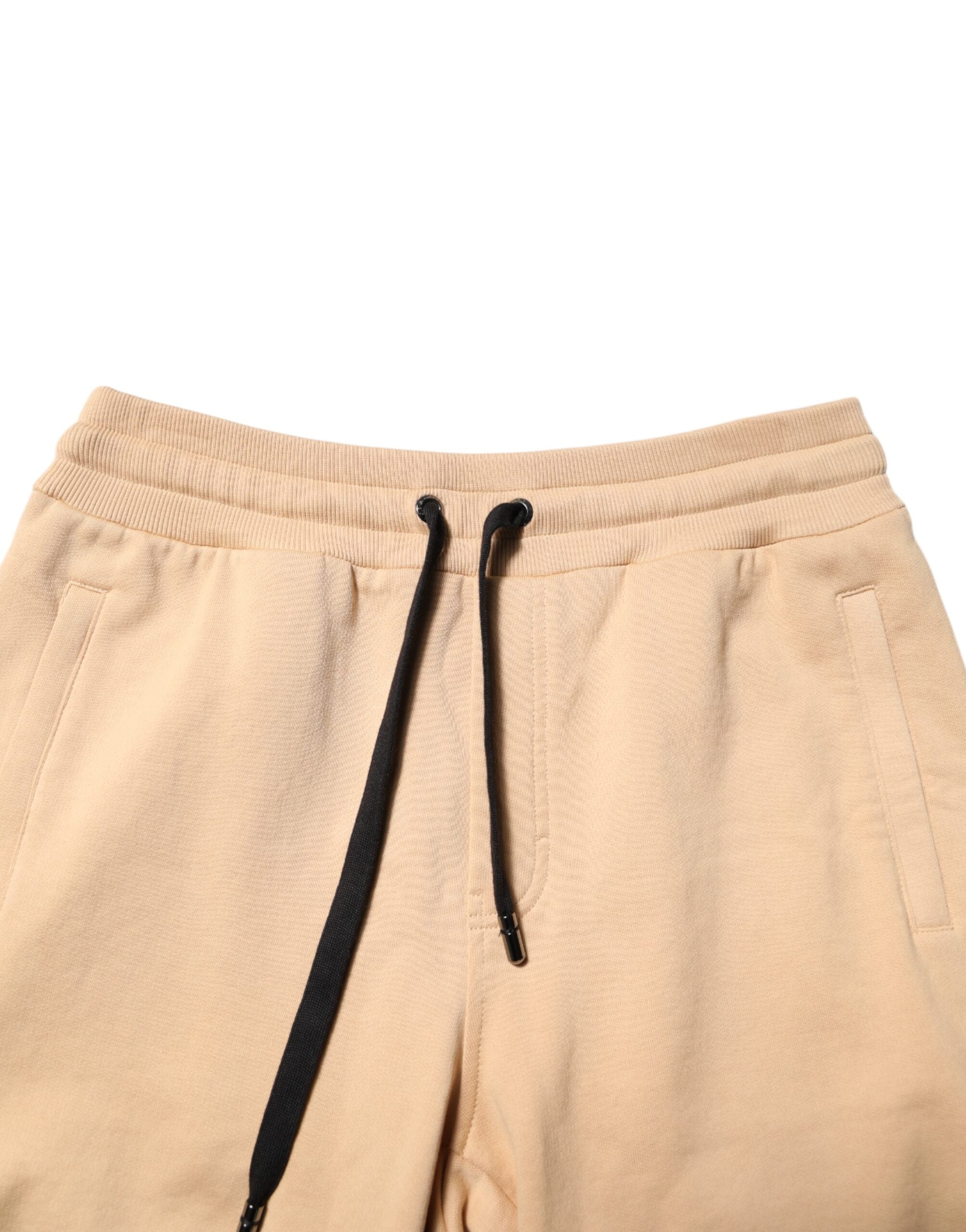 Dolce & Gabbana Gelbe Baumwoll-Herren-Bermuda-Sweatshorts