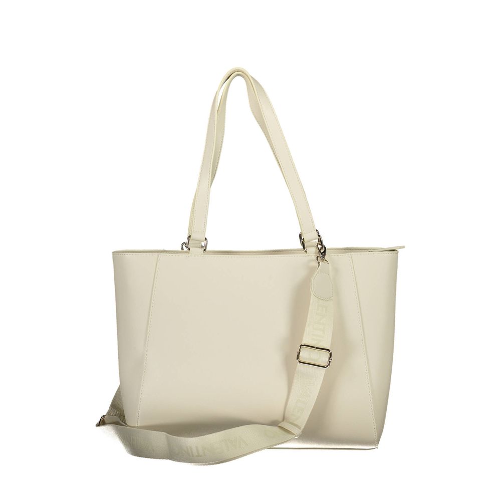 Valentino Beige Polyurethaan Dames Tas met Verstelbare Schouderband