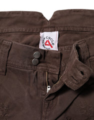CYCLE Braune Baumwoll-Low-Waist Skinny Casual Jeans