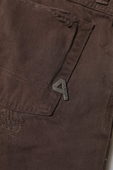 CYCLE Braune Baumwoll-Low-Waist Skinny Casual Jeans
