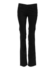 Ermanno Scervino Zwarte Katoenen Stretch Flared Bootcut Spijkerbroek