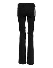Ermanno Scervino Zwarte Katoenen Stretch Flared Bootcut Spijkerbroek