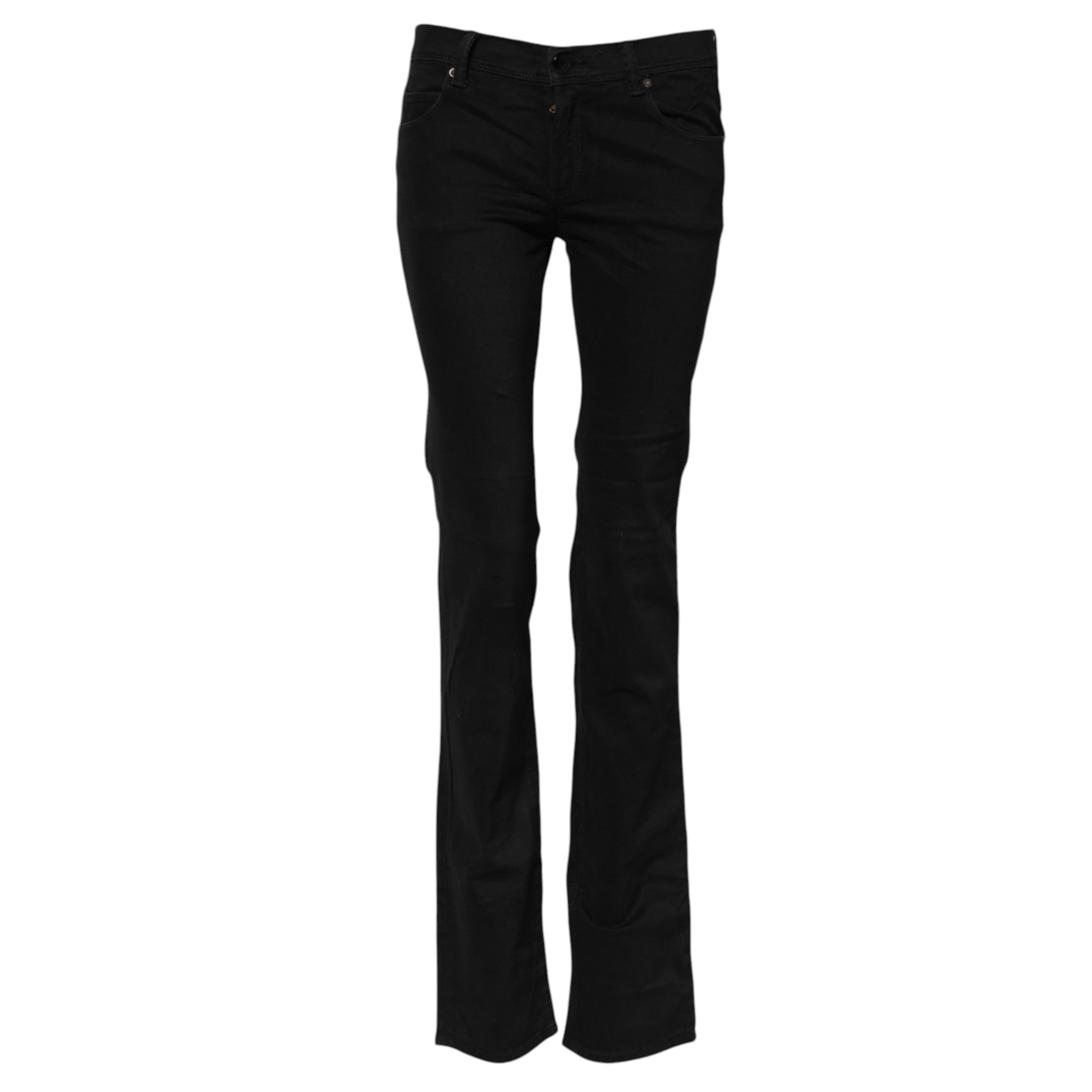 Ermanno Scervino Zwarte Katoenen Stretch Flared Bootcut Spijkerbroek