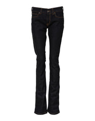 GF Ferre Dunkelblaue Baumwoll-Mid-Waist-Skinny-Denim-Jeans