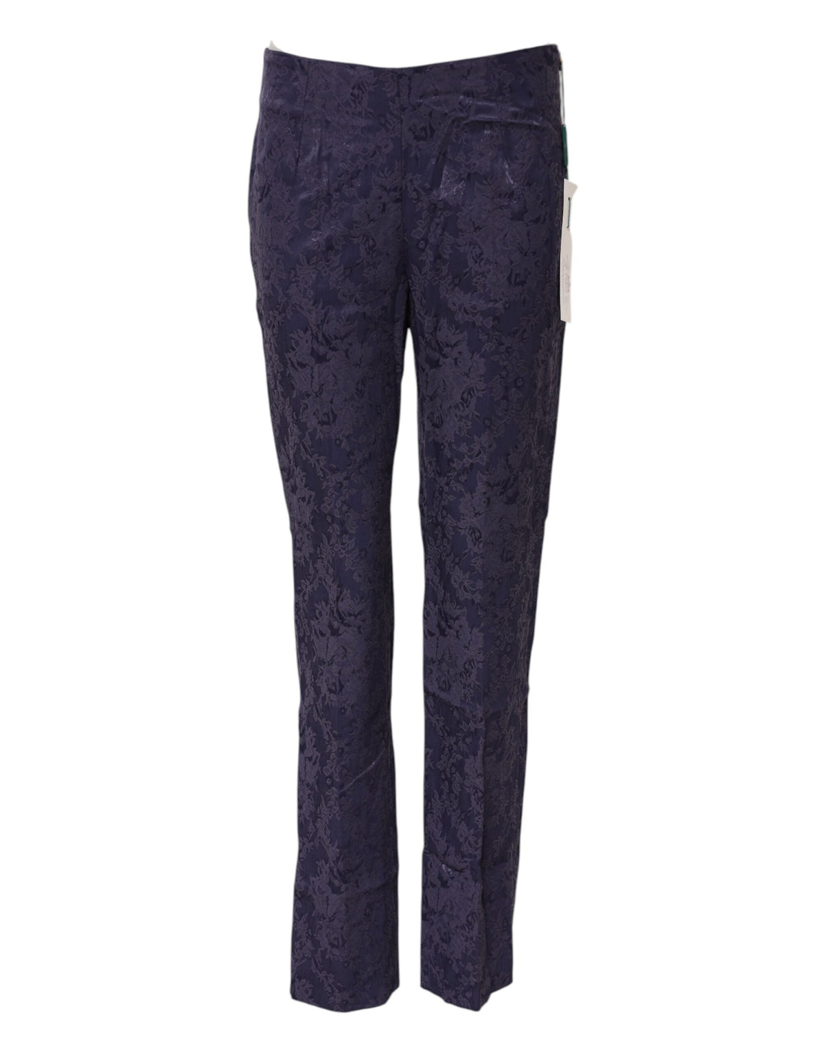 BENCIVENGA Lila Jacquardhose mit hoher Taille