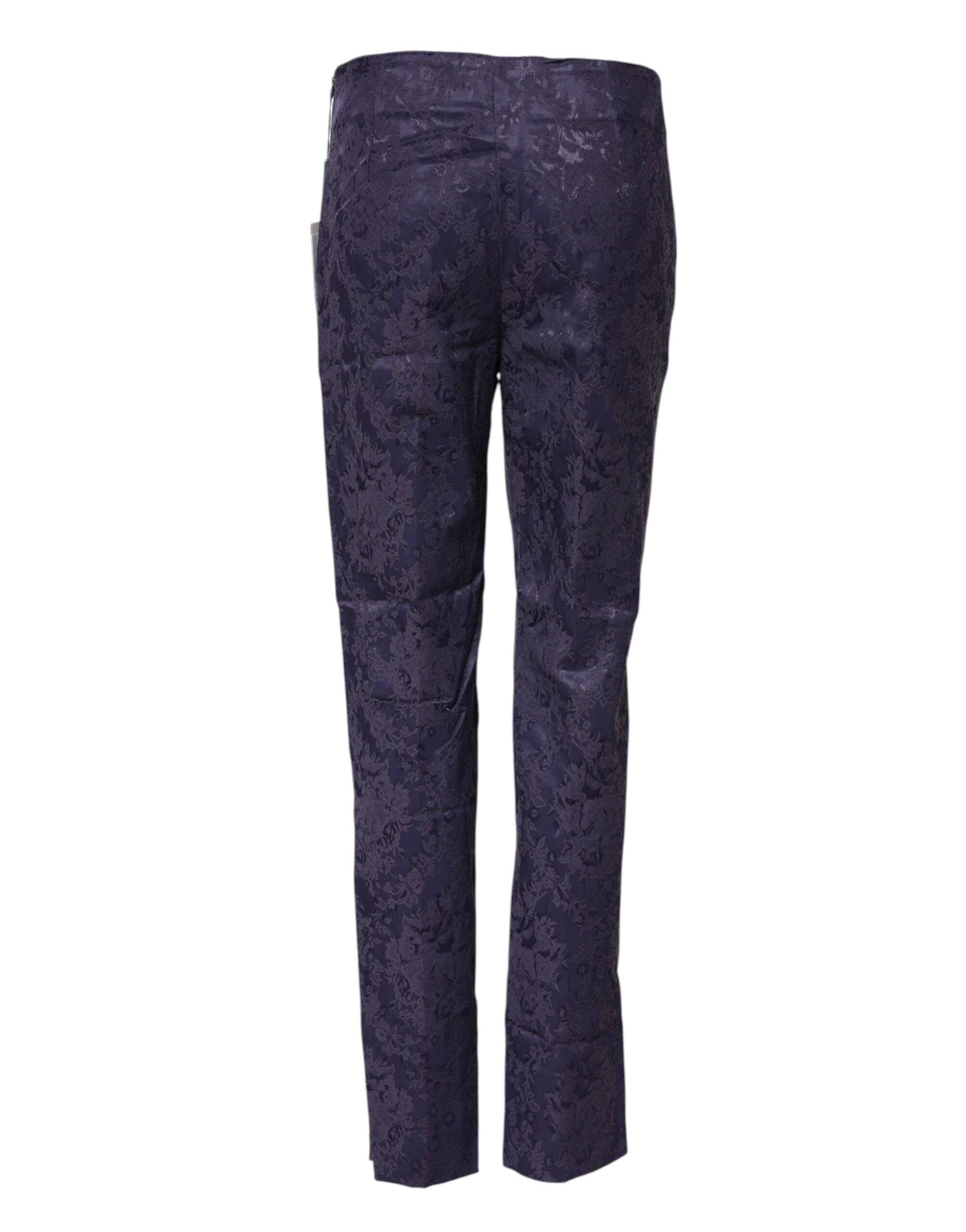 BENCIVENGA Lila Jacquardhose mit hoher Taille