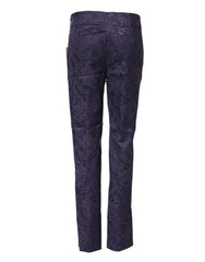 BENCIVENGA Lila Jacquardhose mit hoher Taille